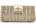 Клатч Leena Wicker Clutch Lilly Pulitzer из ротанга с золотой цепочкой