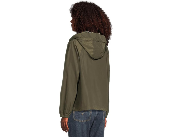 Куртка Barbour Mae дождевик с капюшоном и подкладкой в клетку