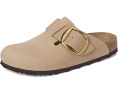 Клоги Birkenstock Boston Big Buckle из нубука с пробковой стелькой