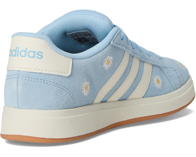 Кроссовки adidas Grand Court 00s для детей из замши с широкой шнуровкой
