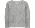 Girls' Uniform Ribbed Boyfriend Cardigan