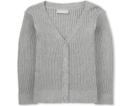 Girls' Uniform Ribbed Boyfriend Cardigan