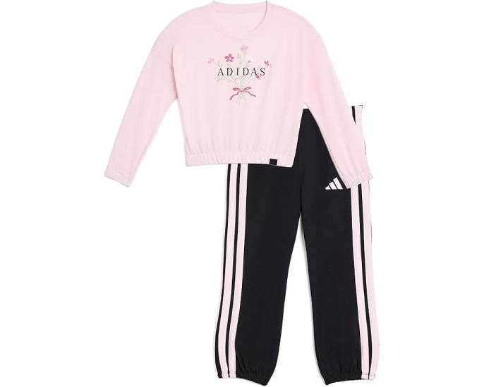 Комплект футболка и штаны Adidas с принтом для малышей Розовый