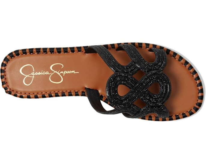 Jessica Simpson Плетеные босоножки Bria Flat с кристаллами