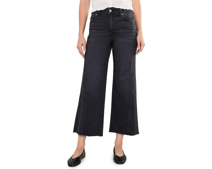 Anessa With Twisted Outseam Panel Raw Hem In Ink Black