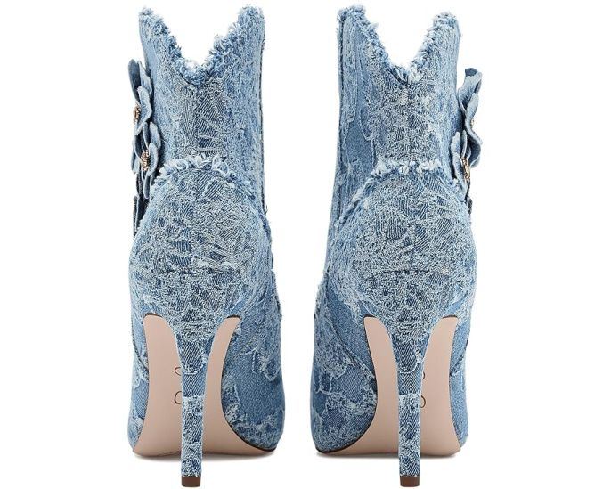 Ботильоны на каблуке Plitee 3D Floral Denim от Jessica Simpson с цветами
