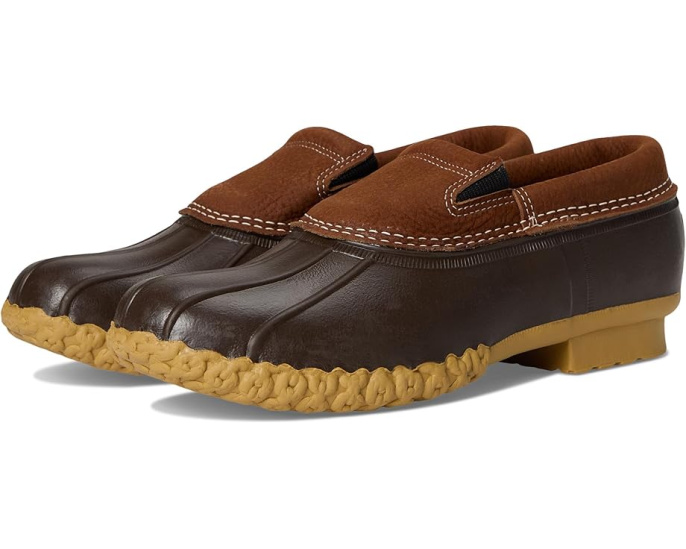 Слипоны L.L.Bean Rubber Moc из кожи с резиновой подошвой