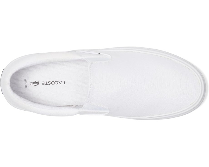 Lacoste Slip-On Base слипоны из хлопка с круглым носком