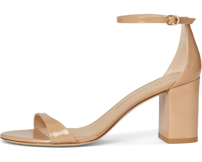 Босоножки Nudist Block 75 на шпильке с ремешком от Stuart Weitzman