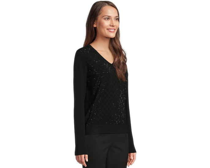 Свитер Elliott Lauren Pop Top с V-образным вырезом и стразами