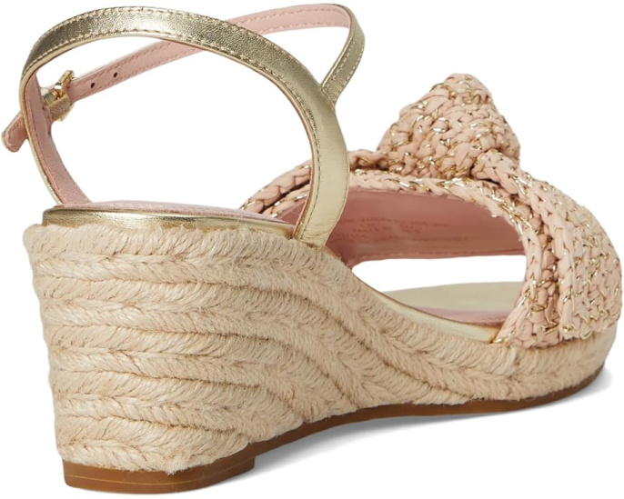 Kate Spade New York сандалии Leandra Raffia на танкетке с регулируемым ремешком