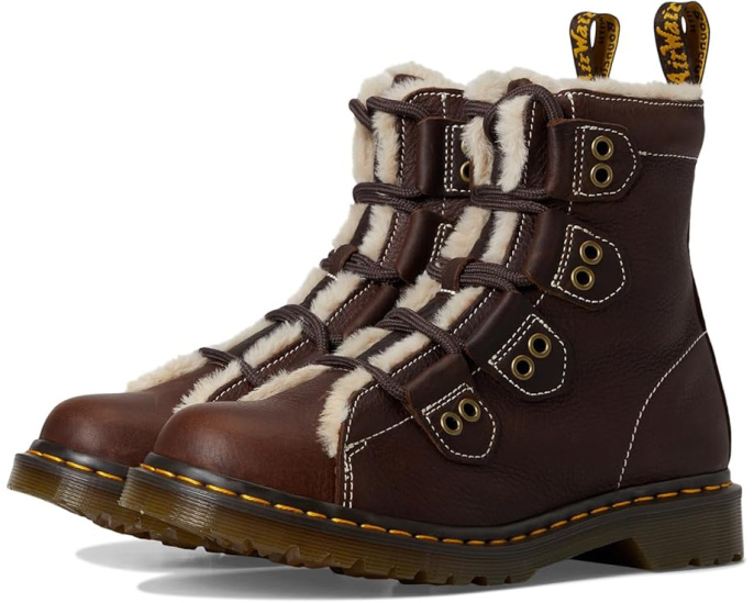 Ботинки Dr. Martens 1460 с меховой подкладкой для холодной погоды