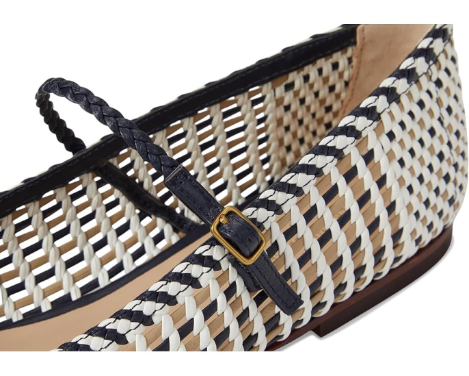 Балетки Ellie Woven с плетением из кожи от Veronica Beard