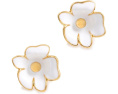 Серьги-гвоздики Golden Bloom Flower Studs от Kate Spade New York с перламутром