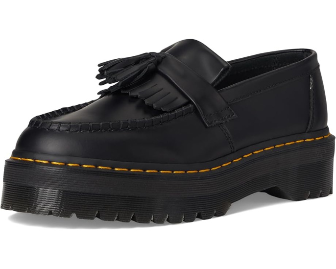 Лоферы Dr. Martens Adrian Quad на платформе из кожи