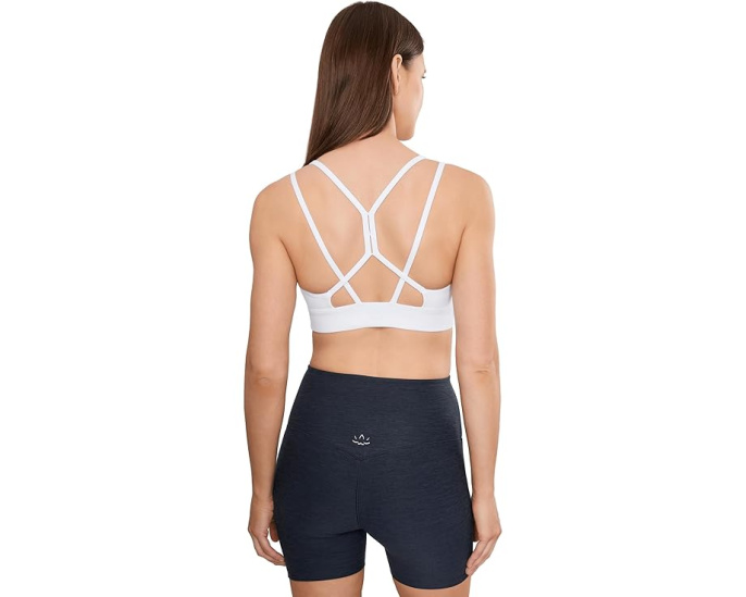 Beyond Yoga топ Spacedye Back To It Strappy Bra облачно-белого цвета