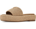 Сандалии COACH Sculpted C Raffia Flatform Slides на платформе