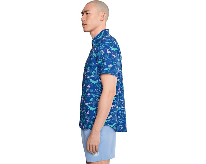 Chubbies рубашка The Swamp & Circumstance ярко-синяя