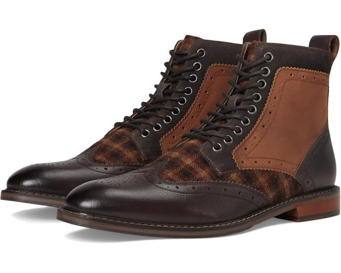 Ботинки Stacy Adams Finnegan Wing Tip с перфорацией и стелькой Memory Foam