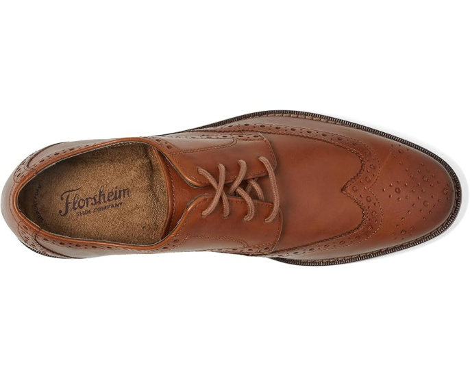 Оксфорды Florsheim Montinaro Wingtip с кожаным верхом и память формы