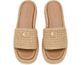 Сандалии COACH Sculpted C Raffia Flatform Slides на платформе