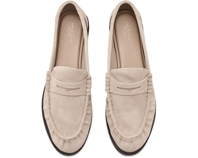 Лоферы rag & bone Lexi из лаковой кожи с мокасиновым носком