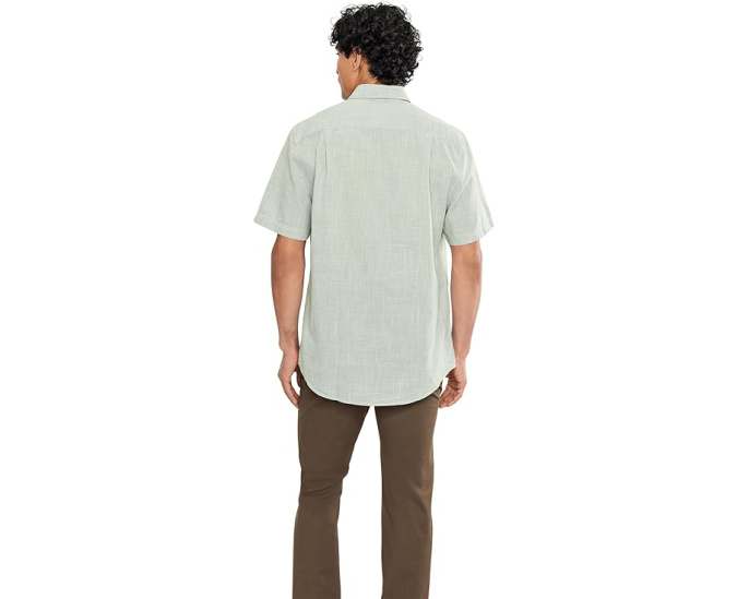 Barbour рубашка Fleming Linen Blend с коротким рукавом и клеткой