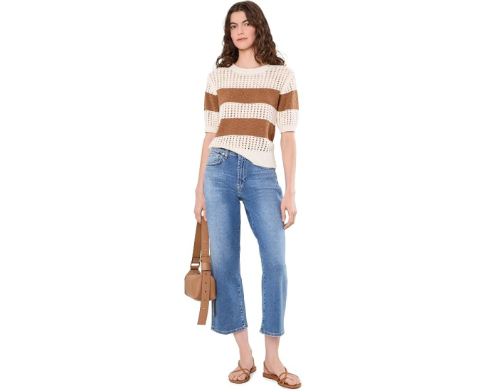7 For All Mankind джинсы Stovepipe Straight Ankle цвета Oceanstone