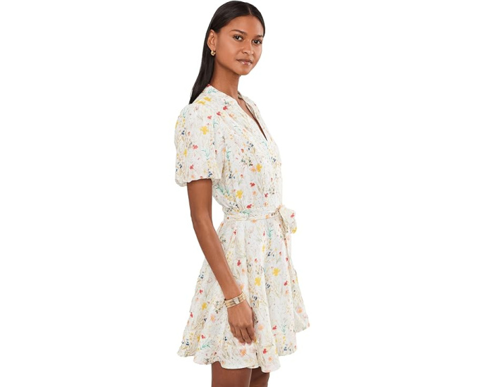 Платье Puff Sleeve Aline Belted Mini от Vince Camuto