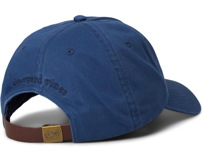 Бейсболка Vineyard Vines Classic с кожаным ремешком и китом