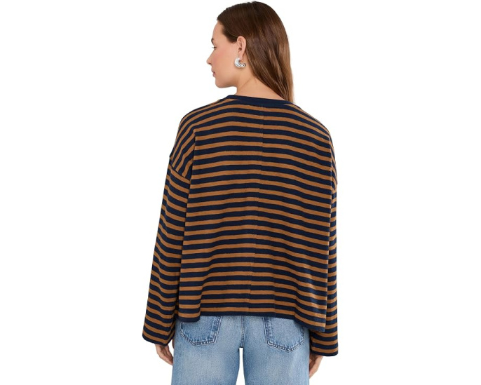 Madewell легкая футболка с длинным рукавом Oversize в полоску