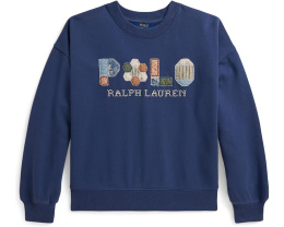 Детская толстовка из французского трикотажа с пэчворк-логотипом Polo Ralph Lauren