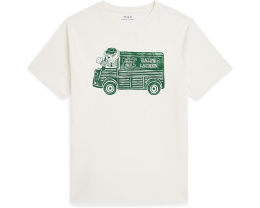 Хлопковая футболка Ralph’s Coffee Polo Bear от Polo Ralph Lauren Kids для малышей и младших детей