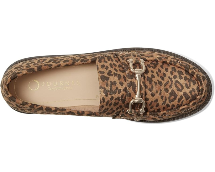 Лоферы Jessamey на удобном каблуке из гладкой кожи Journee Collection