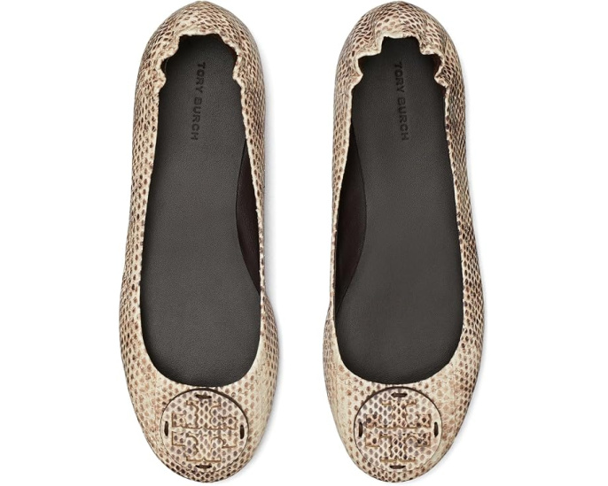 Балетки Tory Burch Minnie Travel с кожаным логотипом складные