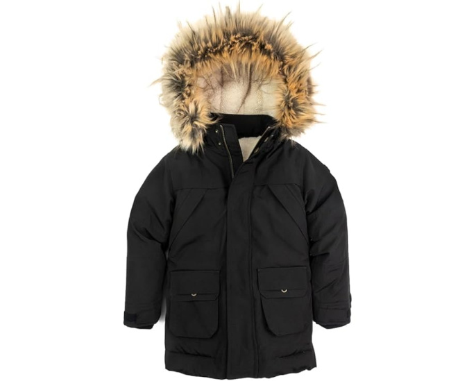 Пуховик Appaman Kids Denali Down Coat с меховой отделкой капюшона