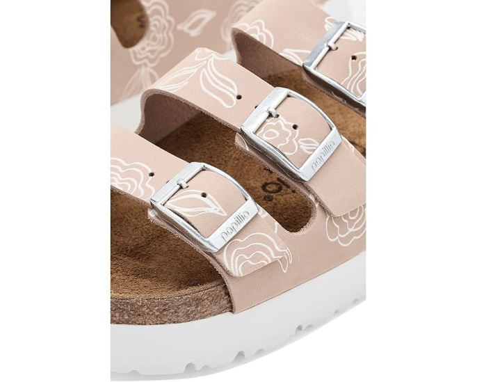Босоножки Birkenstock Papillio Florida Platform с принтом на платформе