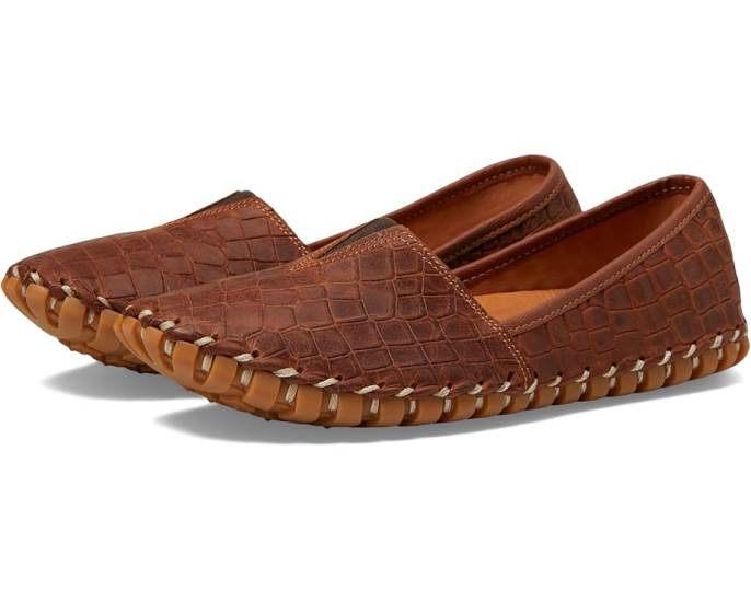 Мокасины Spring Step Kathaleta Croco с круглым носком и поддержкой свода