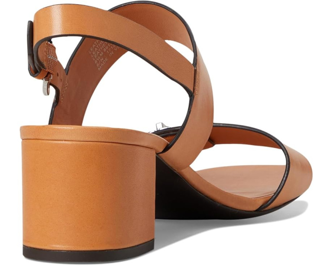 Сандалии Tory Burch T Lock на каблуке 55 мм с квадратным носком
