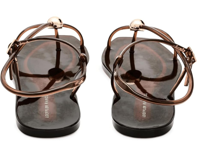 Босоножки Loeffler Randall Dana из блестящего материала с ремешками