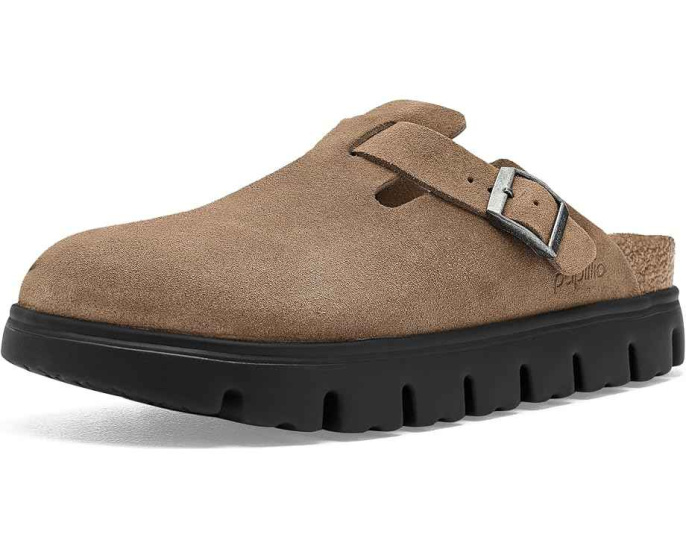 Birkenstock Boston сабо из замши Chunky с платформой