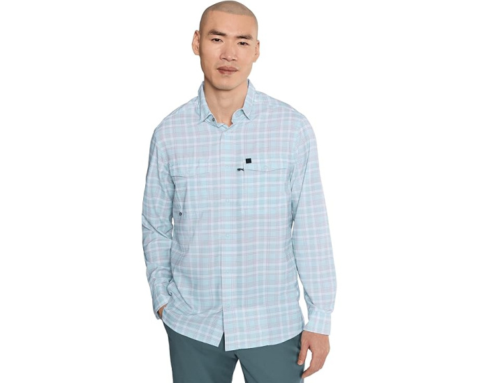 Рубашка Vineyard Vines Permit Plaid Performance Harbor из перфорированной ткани