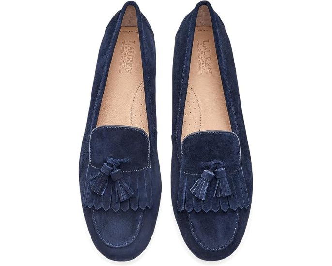 Туфли Tayte Suede Kiltie Drivers Lauren Ralph Lauren из замши с кисточками