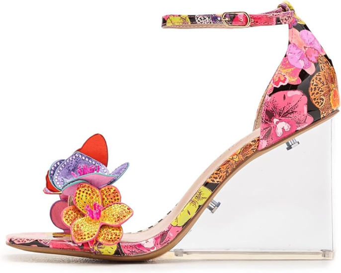 Blue by Betsey Johnson Сандалии Santino с 3D цветами и люцитовым каблуком
