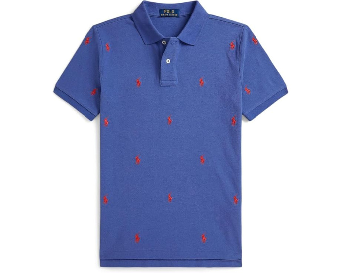 Polo Ralph Lauren детская хлопковая сетчатая рубашка поло с пони