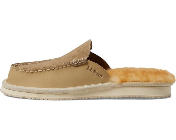 L.L.Bean Wicked Good Slipper Scuff 4 с меховой стелькой и открытой пяткой