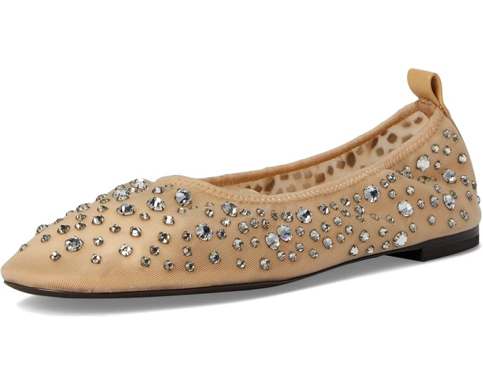 Балетки Tory Burch Crystal Ballet с кристаллами и эластичным краем