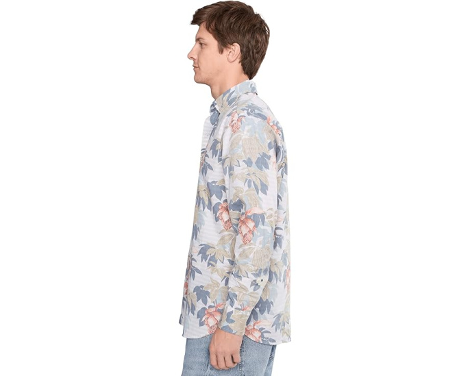 Рубашка Tommy Bahama Falling Gardens из смеси хлопка и шелка с принтом
