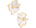 Серьги-гвоздики Golden Bloom Flower Studs от Kate Spade New York с перламутром