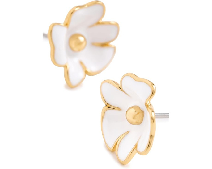 Серьги-гвоздики Golden Bloom Flower Studs от Kate Spade New York с перламутром